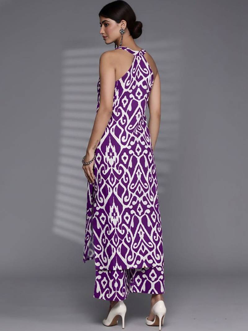 Women Printed Regular Pure Cotton Kurta with Palazzos