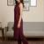 Women Striped Regular Silk Crepe Kurta with Trousers