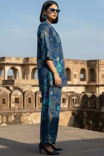 Women Floral Printed Regular Kurta with Palazzos