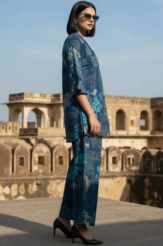 Women Floral Printed Regular Kurta with Palazzos