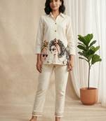Women Printed Regular Pure Cotton Kurta with Trousers