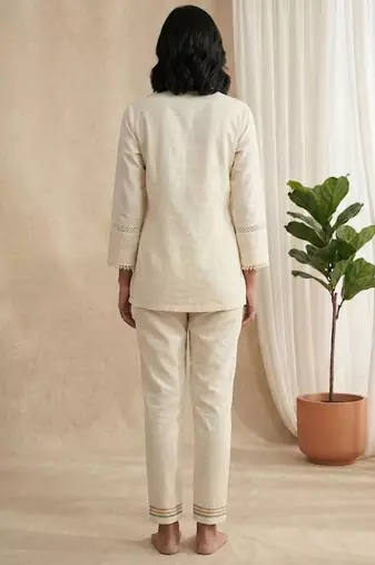 Women Printed Regular Pure Cotton Kurta with Trousers