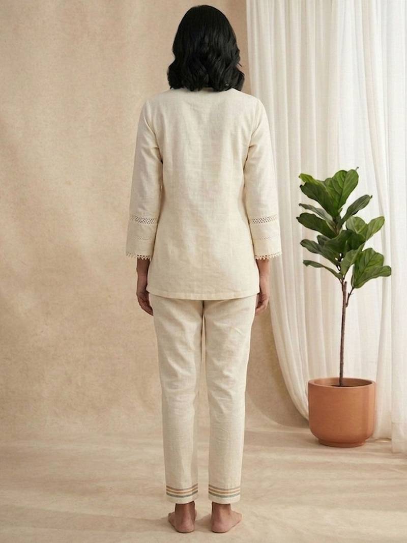 Women Printed Regular Pure Cotton Kurta with Trousers