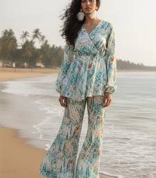Women Printed Empire Top with Palazzos