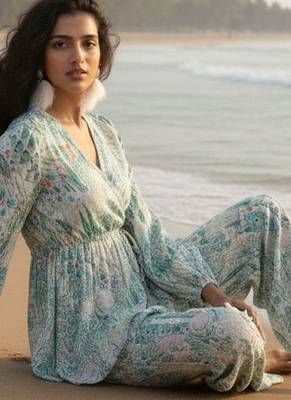 Women Printed Empire Top with Palazzos 4