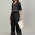 Women Embroidered Regular Thread Work Top with Trousers