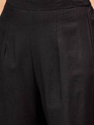 Women Embroidered Regular Thread Work Top with Trousers 5