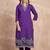 Floral Embroidered V-Neck Thread Work Straight Kurta With Trousers And Dupatta