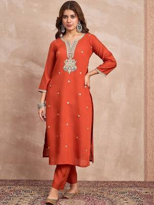 Women Ethnic Motifs Embroidered Regular Kurta & Trousers With Dupatta 7