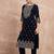 Ethnic Motifs Embroidered Zari Velvet Straight Kurta With Trousers
