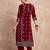 Women Ethnic Motifs Embroidered Kurta with Trousers