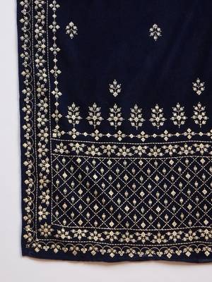 Women Ethnic Motifs Embroidered A-Line Kurta with Trousers & Dupatta 5