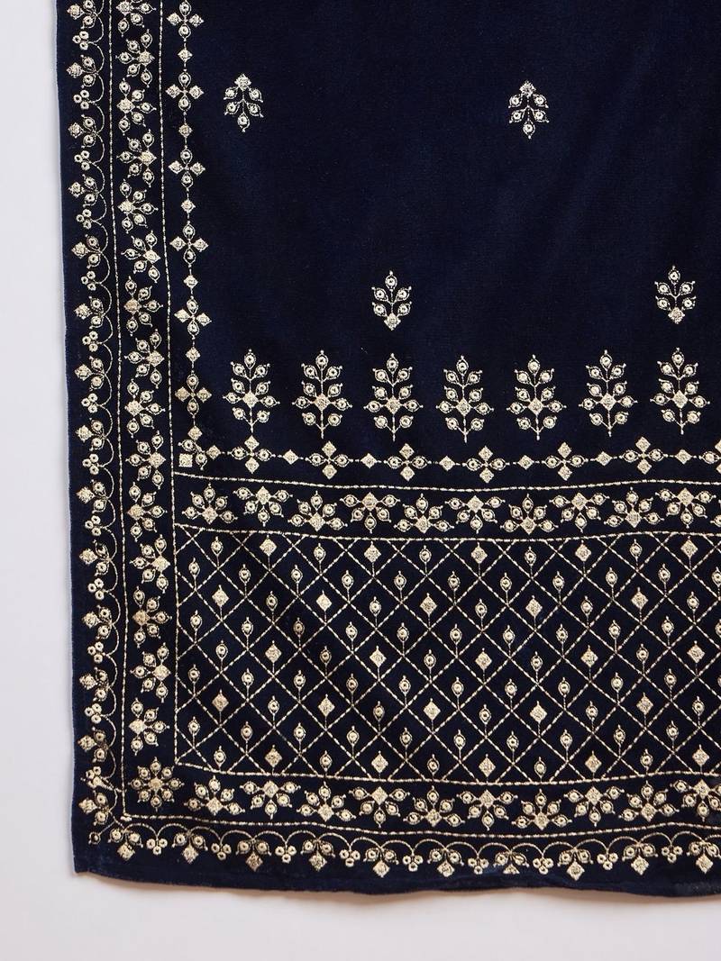 Women Ethnic Motifs Embroidered A-Line Kurta with Trousers & Dupatta