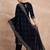 Ethnic Motifs Embroidered Zari Velvet Straight Kurta With Trousers & Dupatta
