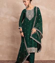 Women Ethnic Motifs Embroidered Regular Thread Work Kurta with Trousers & Dupatta