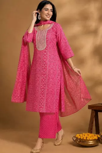 Women Ethnic Motifs Printed Kurta with Trousers & Dupatta