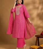 Women Ethnic Motifs Printed Kurta with Trousers & Dupatta