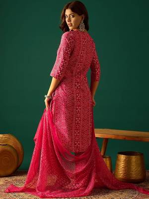 Women Ethnic Motifs Printed Kurta with Trousers & Dupatta 5