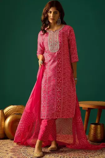 Women Ethnic Motifs Printed Kurta with Trousers & Dupatta