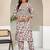 Floral Printed V-Neck Straight Kurta With Trouser
