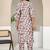 Floral Printed V-Neck Straight Kurta With Trouser