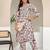 Floral Printed V-Neck Straight Kurta With Trouser