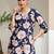 Floral Printed V-Neck Pure Cotton Straight Kurta With Trouser