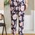 Floral Printed V-Neck Pure Cotton Straight Kurta With Trouser