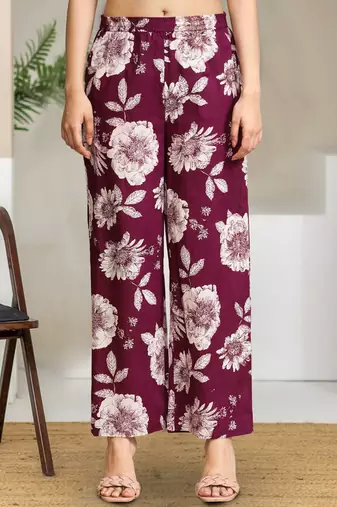 Floral Printed V-Neck Sleeveless Pure Cotton Straight Kurta With Trouser
