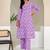Floral Printed V-Neck Pure Cotton Straight Kurta With Trouser