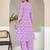 Floral Printed V-Neck Pure Cotton Straight Kurta With Trouser