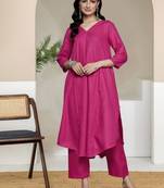 V-Neck A-Line Kurta With Trouser