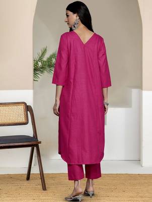 V-Neck A-Line Kurta With Trouser 4