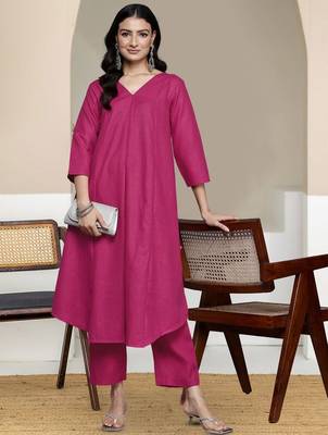 V-Neck A-Line Kurta With Trouser 5