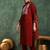 Ethnic Motifs Embroidered Round Neck Sequinned Kurta With Trousers & Dupatta