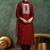 Ethnic Motifs Embroidered Round Neck Sequinned Kurta With Trousers & Dupatta