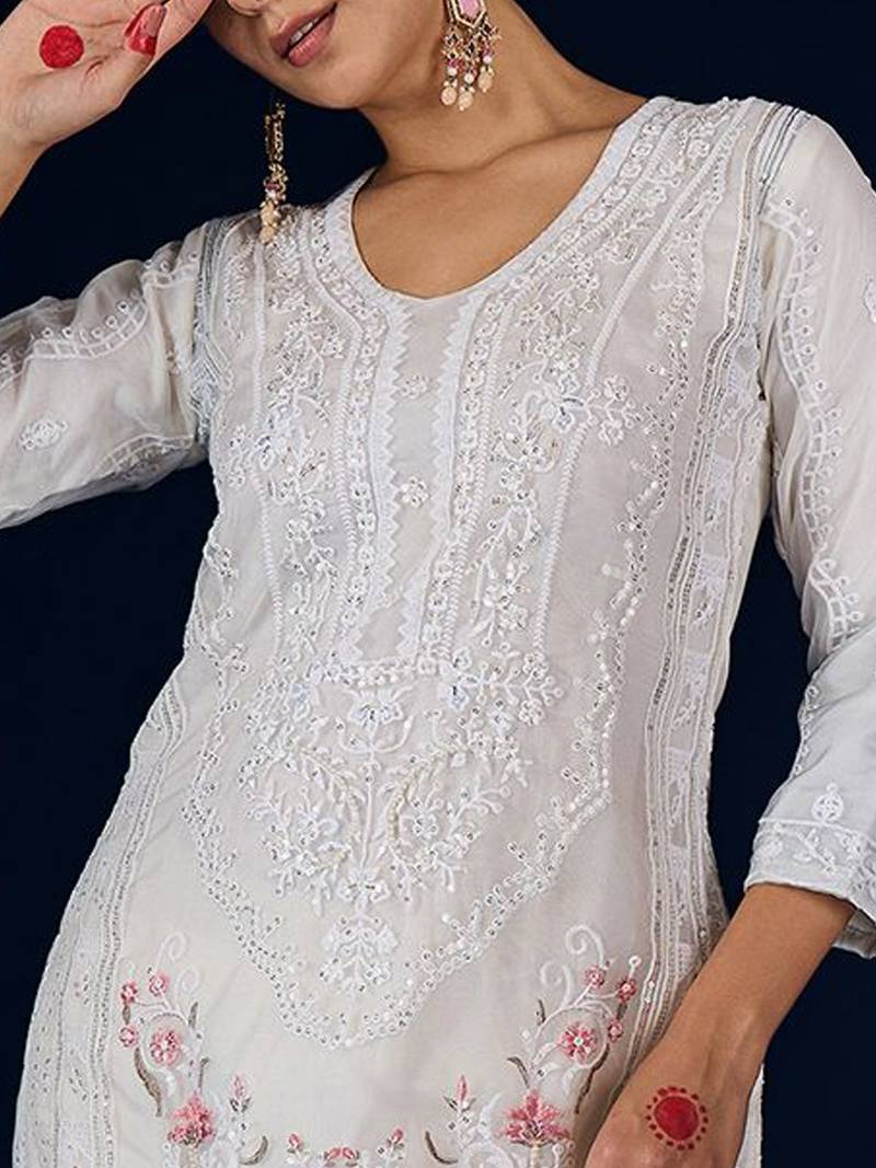Women Floral Embroidered Kurta with Trousers & Dupatta