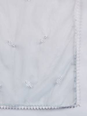 Women Floral Embroidered Kurta with Trousers & Dupatta 4
