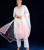 Women Ethnic Motifs Embroidered Sequinned Kurta with Trousers & Dupatta