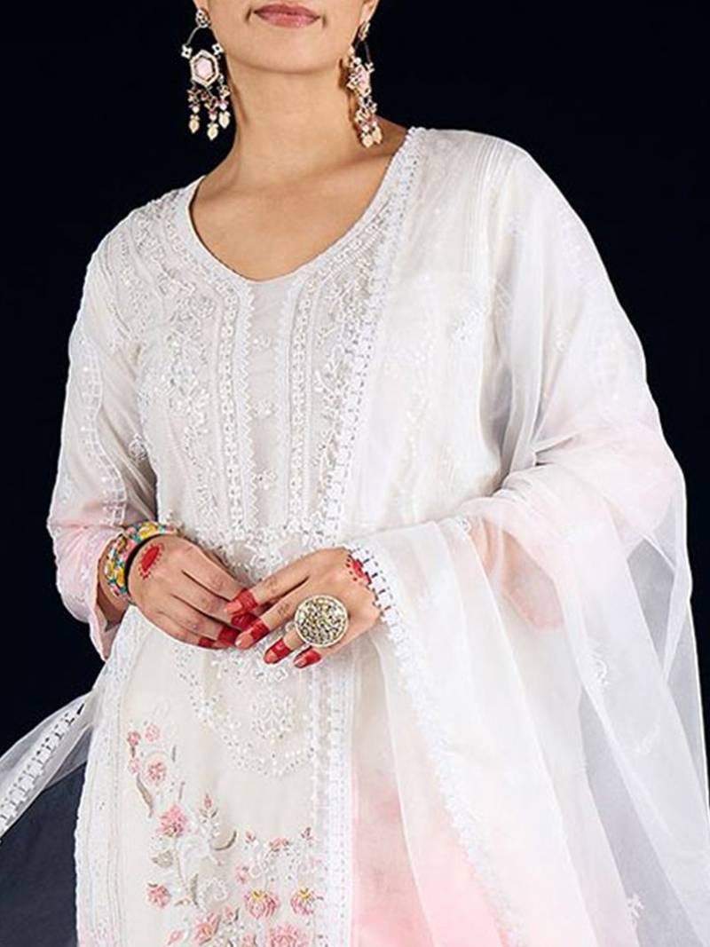Women Ethnic Motifs Embroidered Sequinned Kurta with Trousers & Dupatta