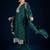 Floral Embroidered Zari Straight Kurta With Trousers & Dupatta