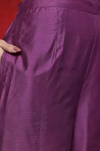 Women Yoke Design Regular Kurta with Trousers & With Dupatta