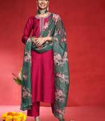 Women Ethnic Motifs Embroidered Regular Kurta with Trousers & Dupatta