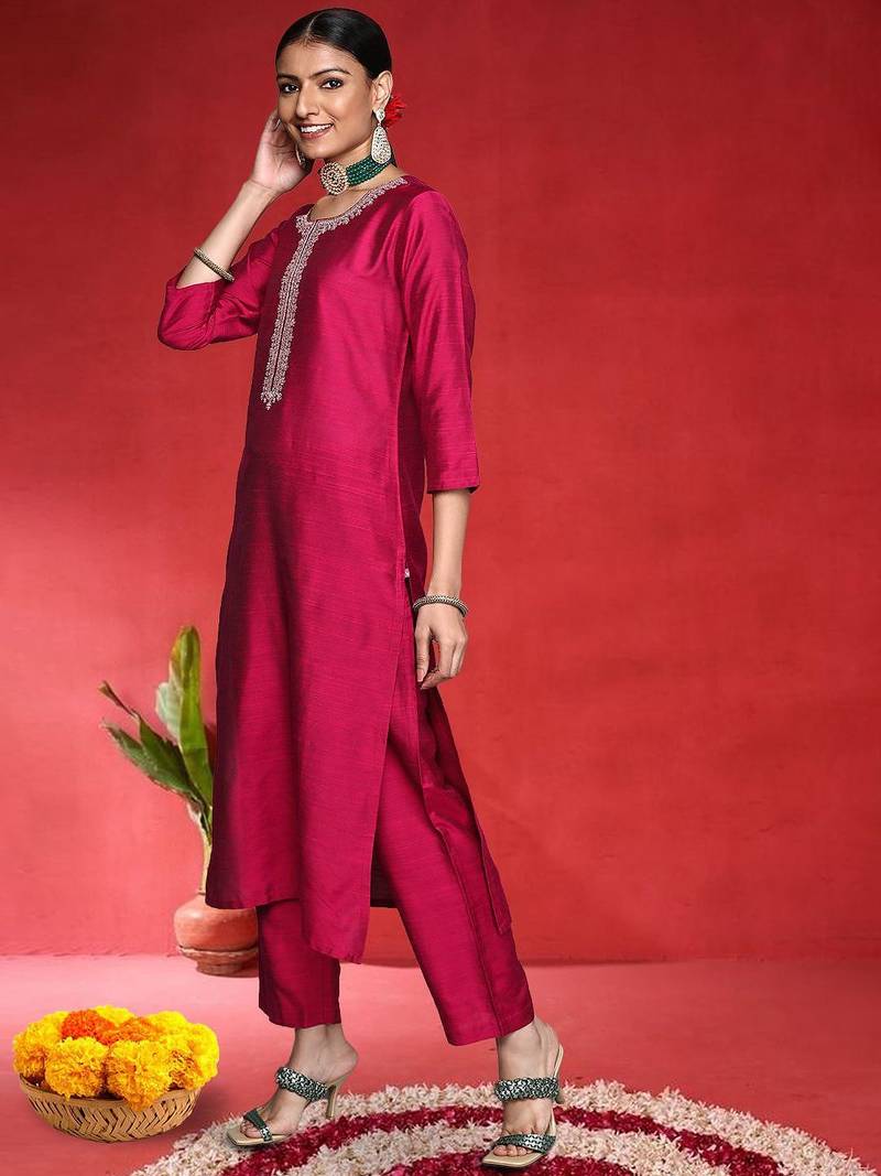 Women Ethnic Motifs Embroidered Regular Kurta with Trousers & Dupatta