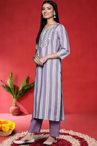Women Embroidered Regular Kurta with Trousers & Dupatta