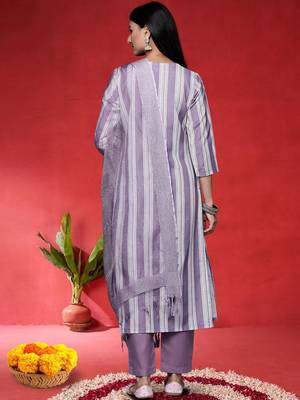 Women Embroidered Regular Kurta with Trousers & Dupatta 5