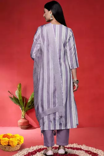 Women Embroidered Regular Kurta with Trousers & Dupatta