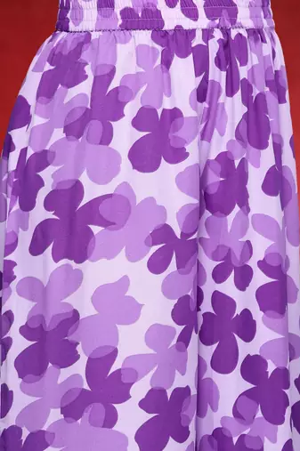 Women Floral Printed Anarkali Kurta with Palazzos & Dupatta
