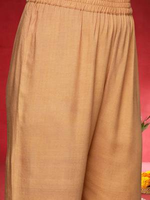 Women Bandhani Printed Empire Gotta Patti Kurta with Trousers & Dupatta 2