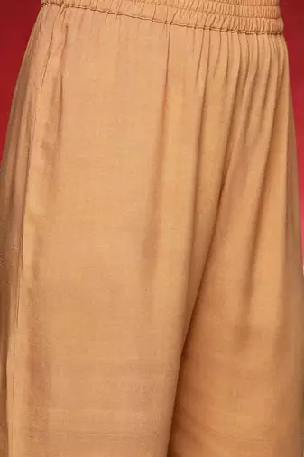 Women Bandhani Printed Empire Gotta Patti Kurta with Trousers & Dupatta